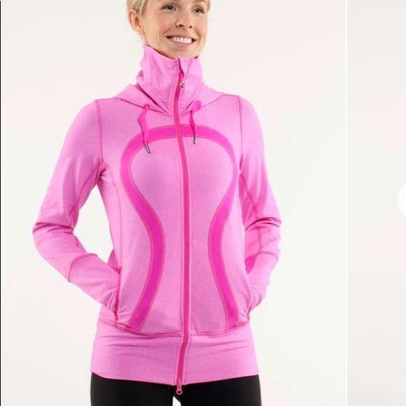 lululemon athletica Jackets & Blazers - Lululemon Stride Jacket Paris Pink Brushed Hooded